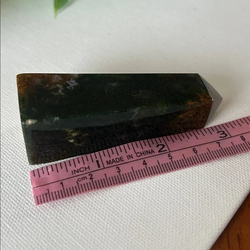 💎 Moss Agate Crystal Tower (B)